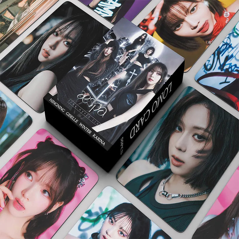 55pcs/set Kpop Aespa Lomo Cards New Album SAVAGE WINTER NINGNING Photocard Korean Fashion Cute Fans Gift
